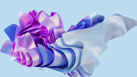 Abstract background with waving cloth, 4k animation of levitating drapery Stock Footage 160822414