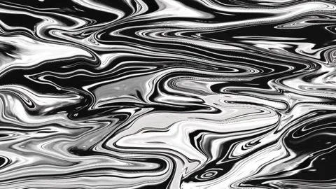 Abstract background with wavy black and white liquid pattern Stock Footage 168483047