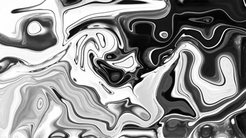 Abstract background with wavy black and white liquid pattern Video stock 168483629