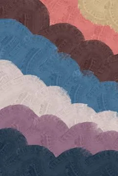 Abstract background of wavy brush strokes of different tones for cards, Stock Illustration