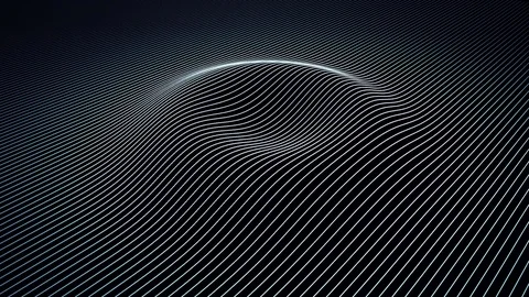 Abstract background with wavy color lines. Animation ripples on surface from Stock Footage