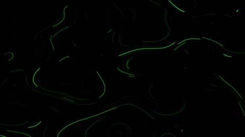 Abstract background with wavy deformed thin lines moving fast, seamless loop Stock-Footage 129049188