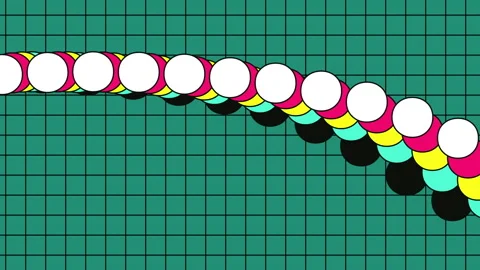 Abstract background with wavy dotted line moving in waves on moving graded Stock Footage 304713327