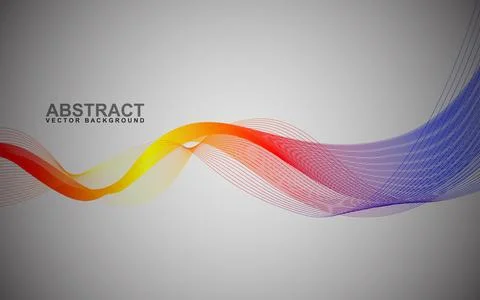 Abstract background with wavy lines and background. Modern wavy line patter.. Stock Illustration