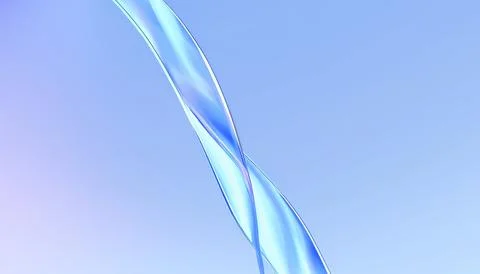 Abstract background with wavy lines in blue colors, twisted glass. Stock Illustration