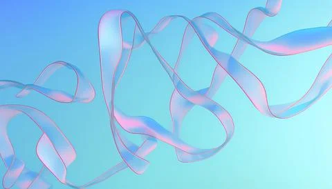 Abstract background with wavy lines in blue colors, twisted glass. 스톡 일러스트