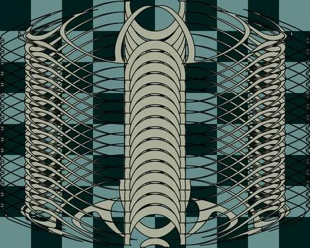 Abstract background of wavy lines. Stock Illustration