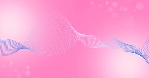 Abstract background. Wavy lines on a pink background. Motion concept Stock Illustration