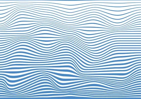 Abstract background of wavy lines in a random way. Stock Illustration