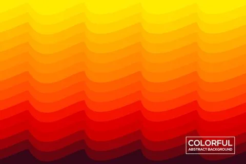 Abstract background with wavy lines. Vector illustration. Orange, yellow, イラスト素材