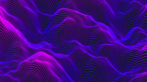 Abstract background with wavy neon ultraviolet lines Stock-Footage 134428211