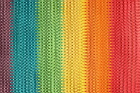 Abstract background with wavy patterns in the rainbow color sequence Stock Illustration