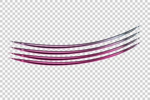 Abstract background with wavy pink and white lines on black transparent Illustrazione stock