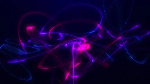 Abstract background with wavy shape particles, digital purple waves. Stock Footage 258642270
