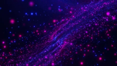 Abstract background with wavy shape particles, digital purple particles Stock Footage 261050109