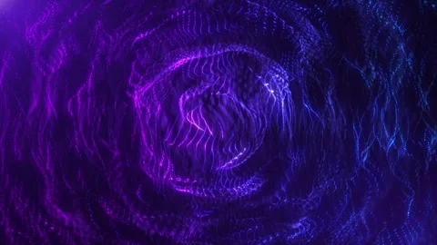 Abstract background with wavy shape particles, digital purple waves. Stock Footage 281841767