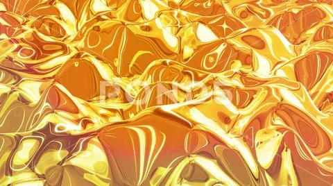 Liquid gold metallic dynamic glossy fluid abstract luxurious