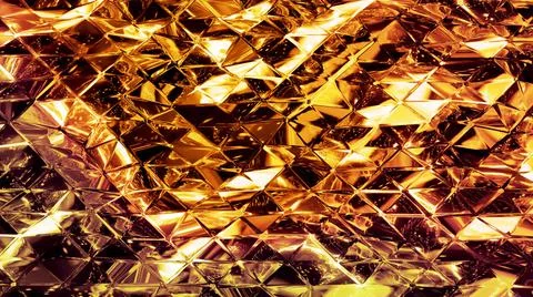 Abstract background with wavy sparkling golden liquid pattern on shiny glossy イラスト素材