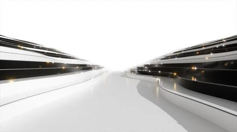 Abstract background from a wavy stepped surface. White and black steps. Abstr Illustrazione stock