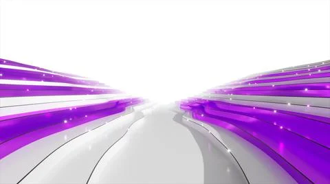 Abstract background from a wavy stepped surface. White and purple steps. Abst Illustrazione stock