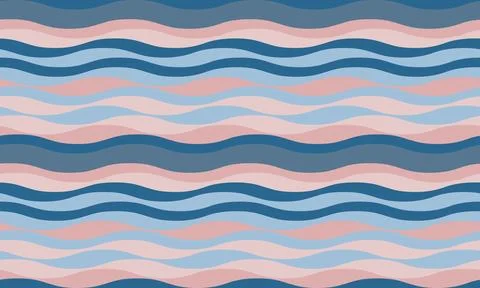 Abstract background with wavy stripes in vibrant colors, creating a rippled.. Illustrazione stock