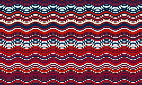Abstract background with wavy stripes in vibrant colors, creating a rippled.. Stock Illustration