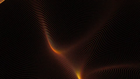 Abstract background with wavy surface made of red clay dots on black. Grung.. Stock Footage 247903102