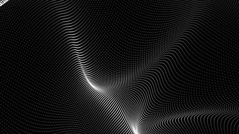 Abstract background with wavy surface made of white dots on black. Grunge h.. Stock Footage 247903298