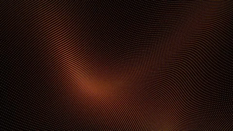 Abstract background with wavy surface made of red clay dots on black. Grung.. Stock Illustration