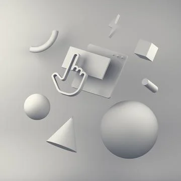 Abstract background web content. 3d render Stock Illustration