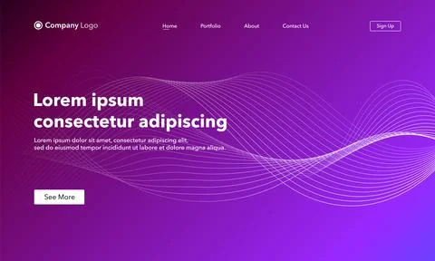 Abstract background website Landing Page. Template for websites, or apps. Mod Stock Illustration