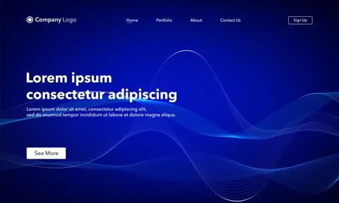 Abstract background website Landing Page. Template for websites, or apps. Mod Stock Illustration