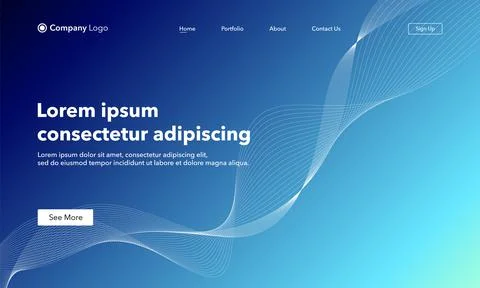 Abstract background website Landing Page. Template for websites, or apps. Mod イラスト素材
