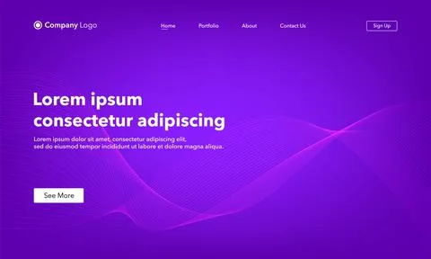 Abstract background website Landing Page. Template for websites, or apps. Mod Stock Illustration