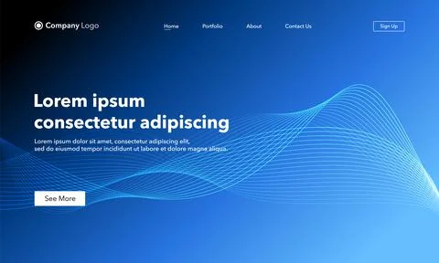 Abstract background website Landing Page. Template for websites, or apps. Mod Stockillustratie