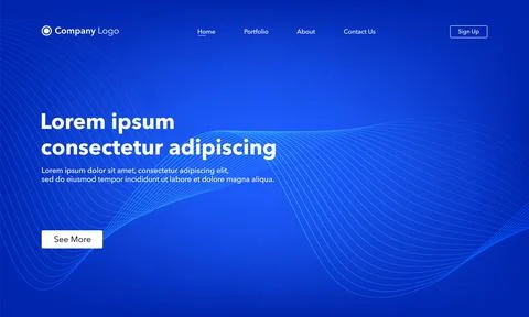 Abstract background website Landing Page. Template for websites, or apps. Mod 스톡 일러스트
