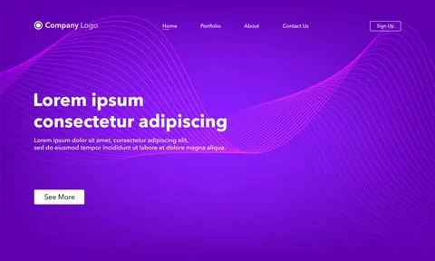 Abstract background website Landing Page. Template for websites, or apps. Mod Stock Illustration