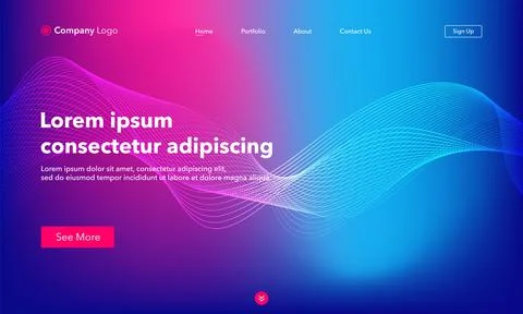 Abstract background website Landing Page. Template for websites, or apps. Mod イラスト素材