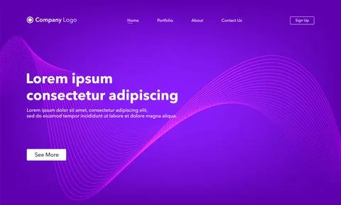 Abstract background website Landing Page. Template for websites, or apps. Mod Stock Illustration