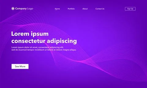 Abstract background website Landing Page. Template for websites, or apps. Mod イラスト素材
