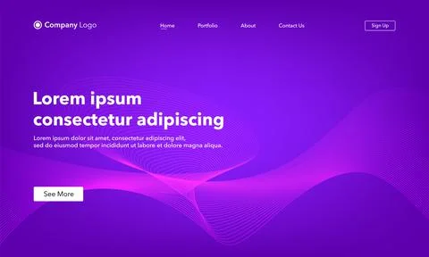 Abstract background website Landing Page. Template for websites, or apps. Mod イラスト素材