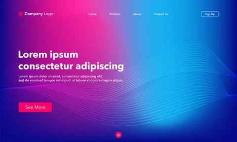 Abstract background website Landing Page. Template for websites, or apps. Mod Stock Illustration