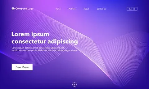 Abstract background website Landing Page. Template for websites, or apps. Mod Stock Illustration