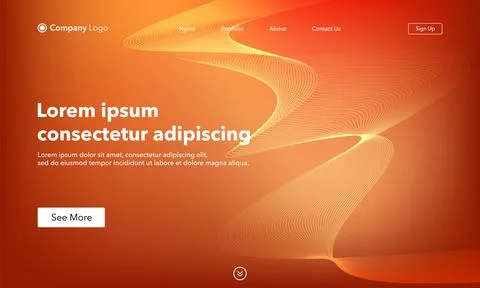 Abstract background website Landing Page. Template for websites, or apps. Mod Stock Illustration