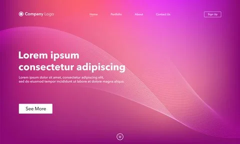 Abstract background website Landing Page. Template for websites, or apps. Mod Stock Illustration