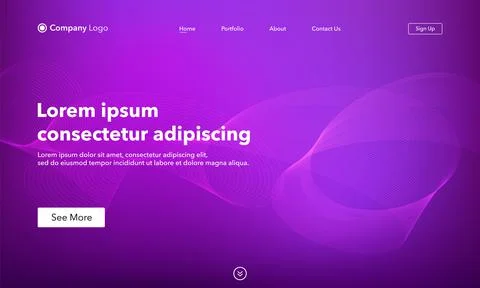 Abstract background website Landing Page. Template for websites, or apps. Mod Stock Illustration
