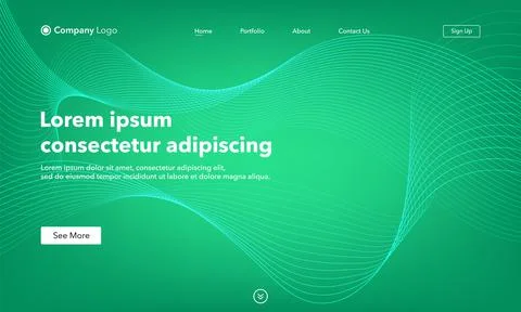 Abstract background website Landing Page. Template for websites, or apps. Mod イラスト素材