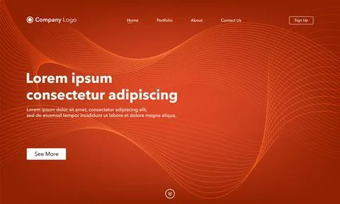 Abstract background website Landing Page. Template for websites, or apps. Mod Stock Illustration