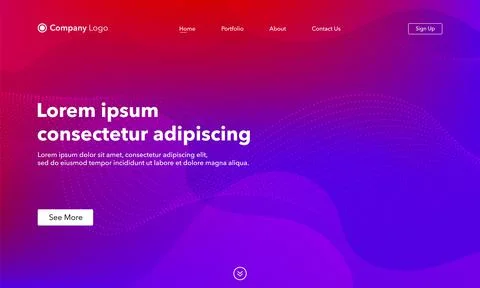 Abstract background website Landing Page. Template for websites, or apps. Mod 스톡 일러스트