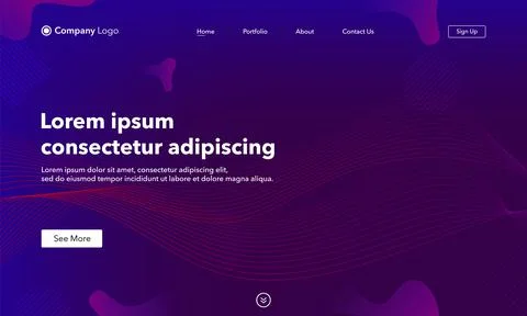 Abstract background website Landing Page. Template for websites, or apps. Mod 스톡 일러스트